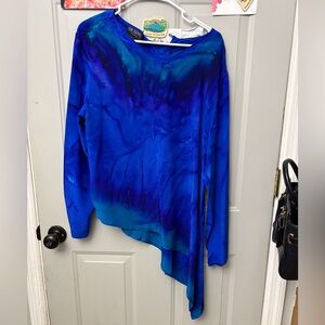 Desigual Vibrant Blue Asymmetrical Blouse